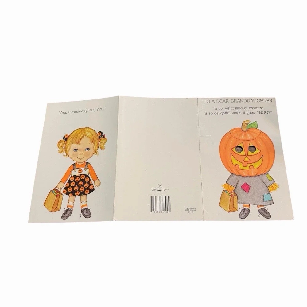 Vintage Sangamon Halloween Greeting‎ Card for Granddaughter